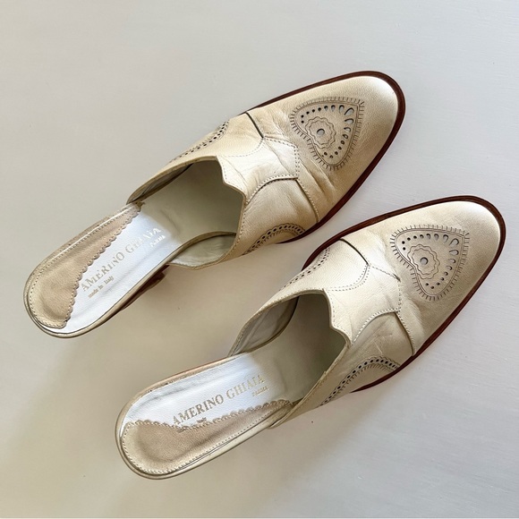 Vintage Amerino Ghiaia Heeled Mules - Picture 4 of 9